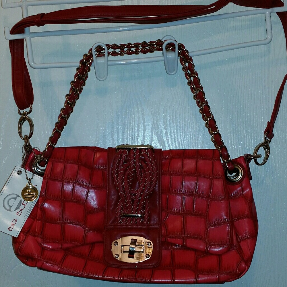 COPY - NWT Big Buddha Gator Pattern Red Purse